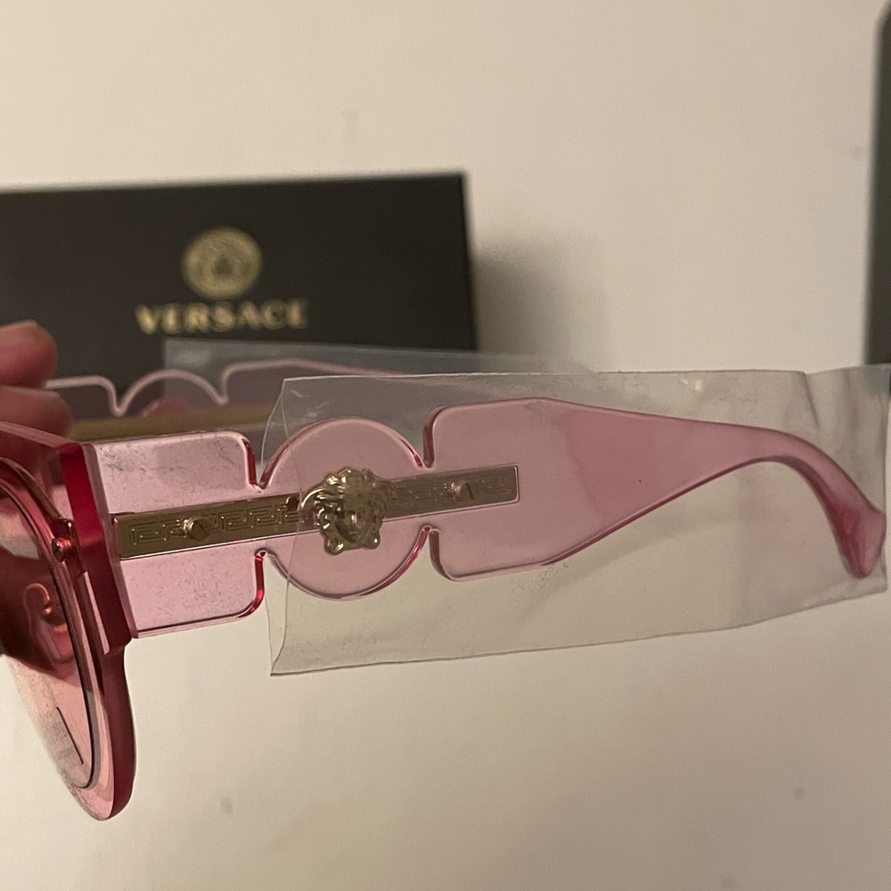 VERSACE CAT EYE PINK TRANSPARENT SHADES - Picture 3 of 4